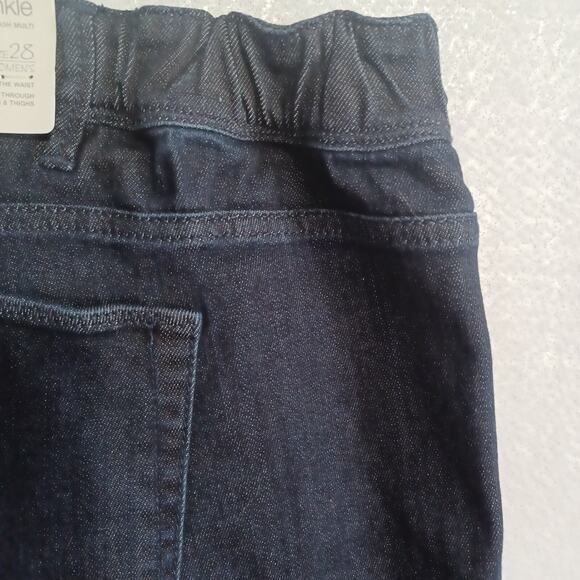 J. JILL AUTHENTIC FIT SLIM ANKLE Jeans Size 28W Dark Wash Denim Embroidered NEW - Picture 5 of 9